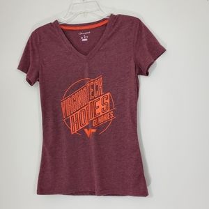 Virginia Tech V neck tee, Size Medium